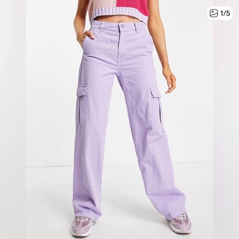 Purple Cargo Jeans